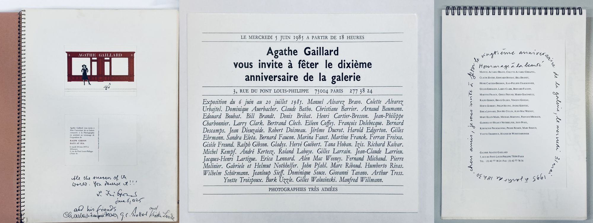 Photos d'invitations, Galerie Agathe Gaillard, Fonds Galerie Agathe Gaillard, Bibliothèque Kandinsky